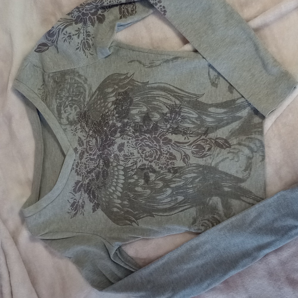 Grunge y2k long sleeve top